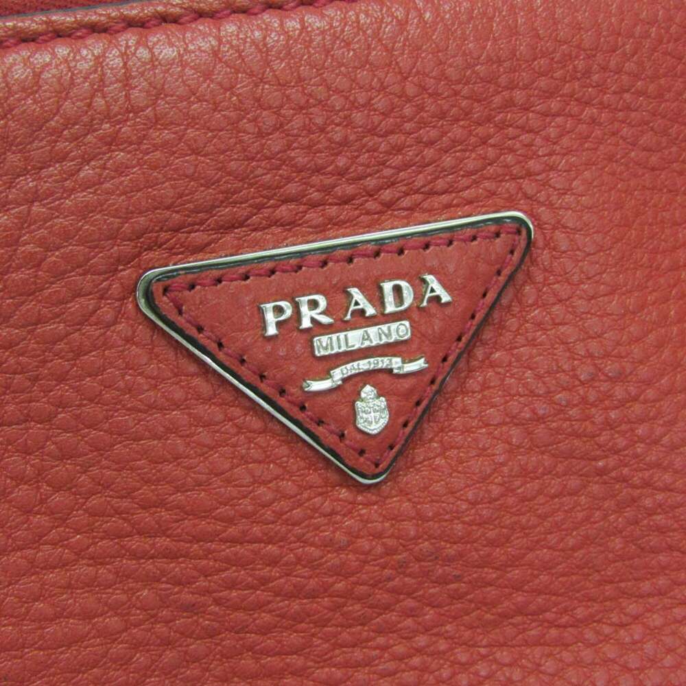 PRADA Red Leather Shoulder Bag - Picture 14 of 16